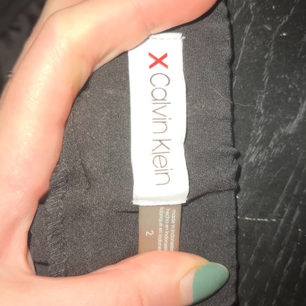 Calvin Klein Cropped Slim Suit Dress Pants